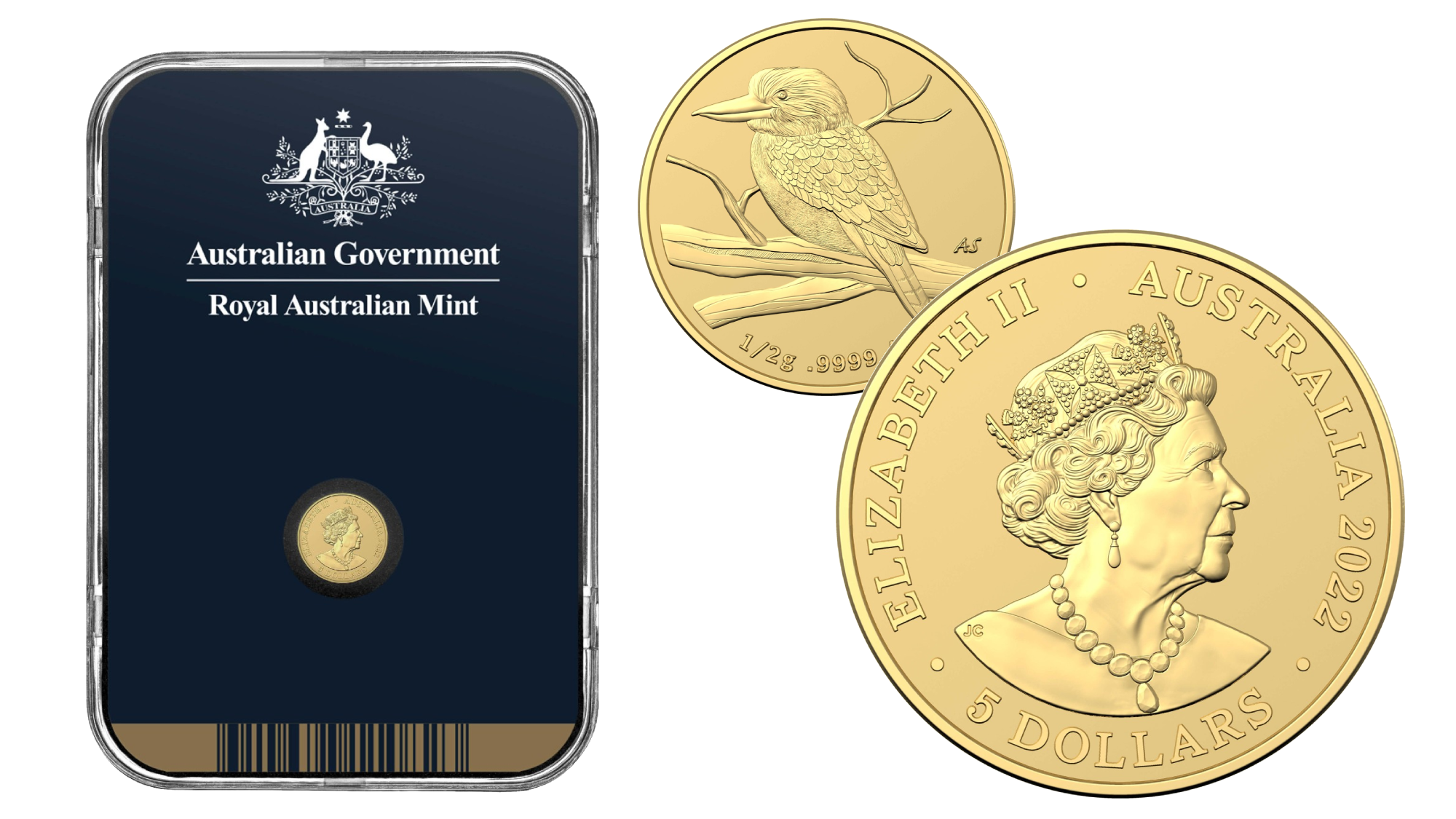 Zlatá mince Mini Money Kookaburra 0,5 g BU 2022