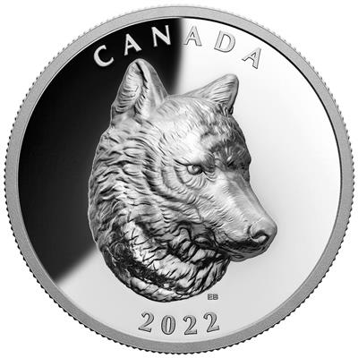  Stříbrná mince Vlk obecný 1 oz vysoký reliéf 2022