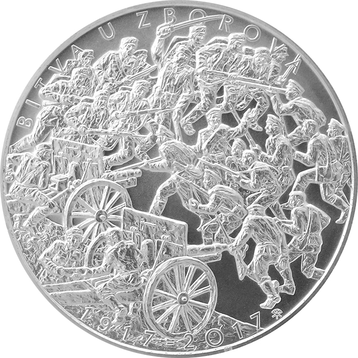 Stříbrná mince 100. výročí bitvy u Zborova b.k.