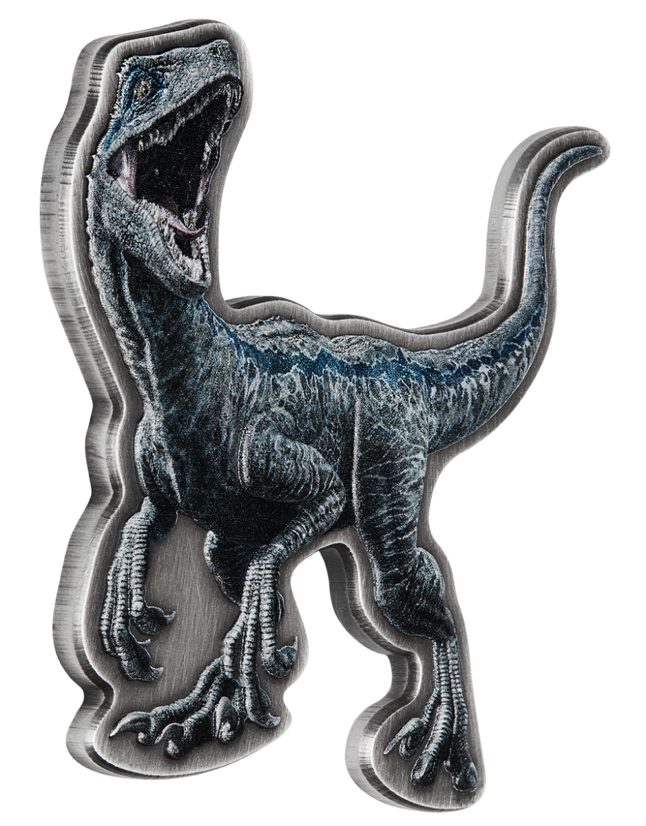 Stříbrná mince Jurský park - Velociraptor 2 oz 2021