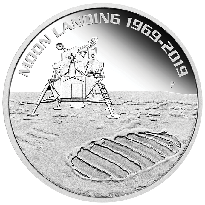 Stříbrná mince Přistání na Měsíci 1969-2019 1 oz 2019
