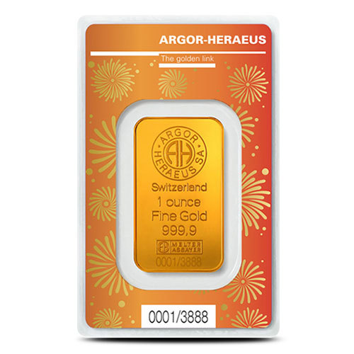 Zlatý investiční slitek Rok Buvola 2021 1 oz Argor-Heraeus