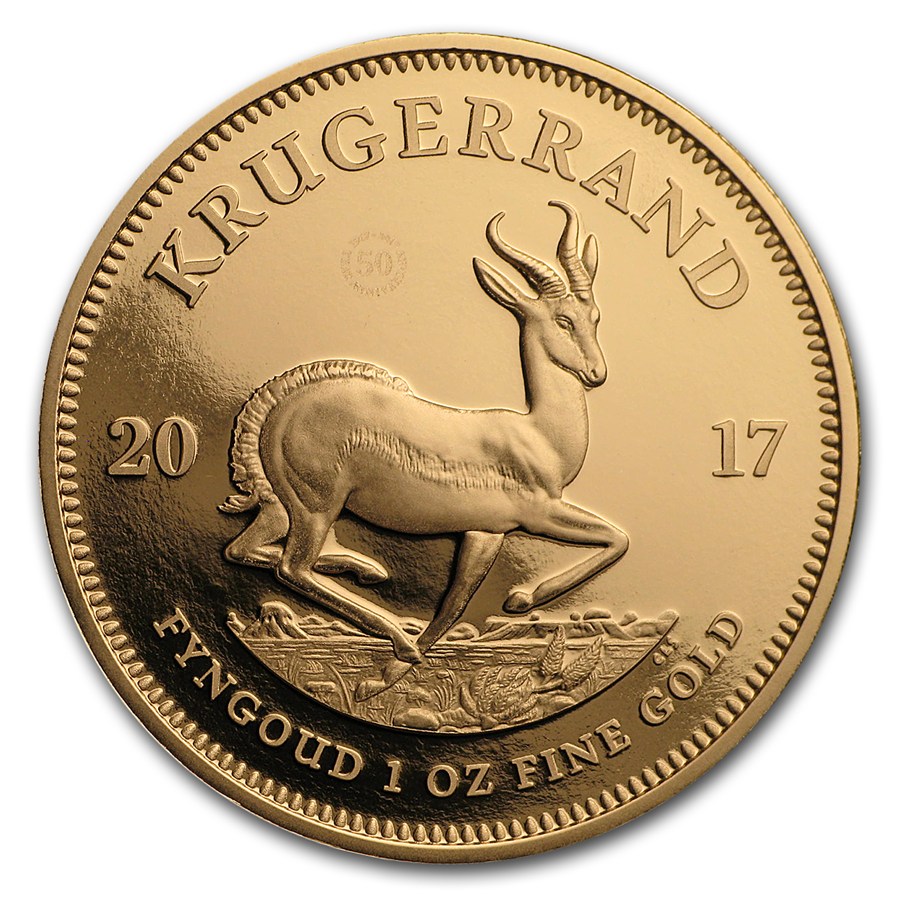 Zlatá mince 50. výročí Krugerrand 1 oz proof 2017