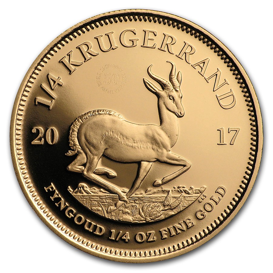 Zlatá mince 50. výročí Krugerrand 1/4 oz proof 2017