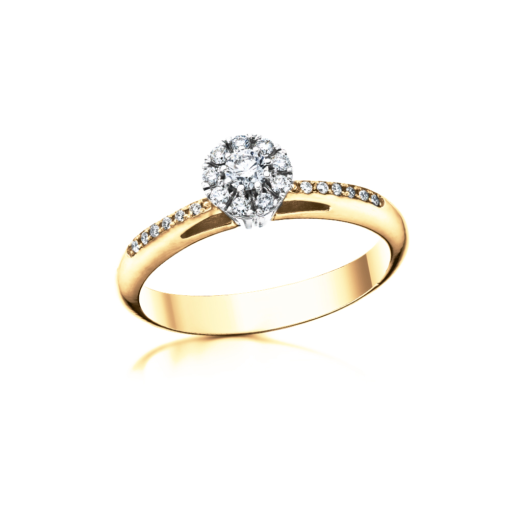 Prsten Emma s diamanty Barva: Žluté zlato
