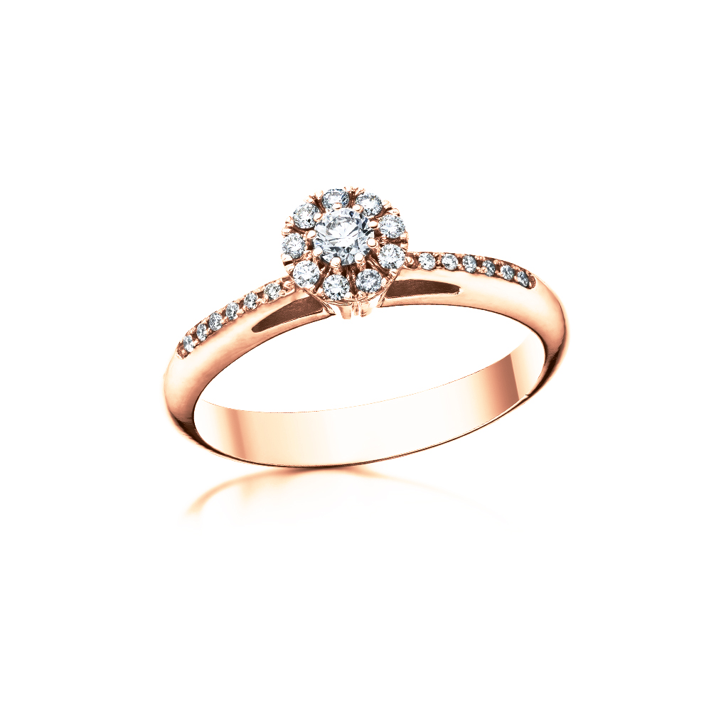 Prsten Emma s diamanty Barva: Červené zlato