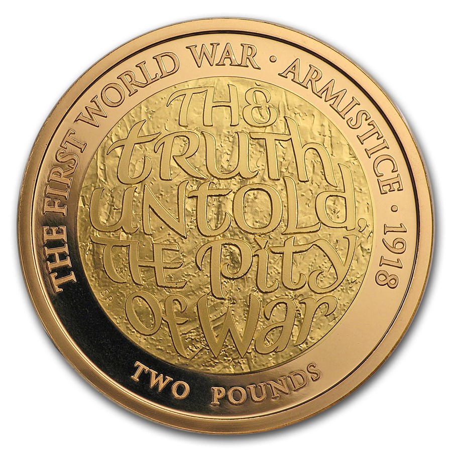 Zlatá mince Armistice UK £2 1/2 oz proof 2018