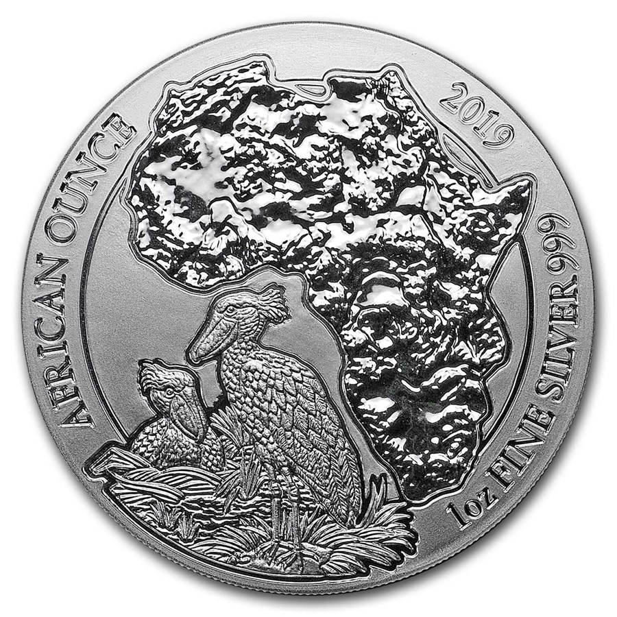 Stříbrná mince African Shoebill Rwanda 1 oz 2019
