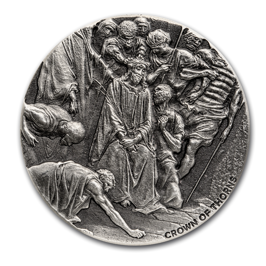 Stříbrná mince Biblická série Trnová koruna 2 oz 2019