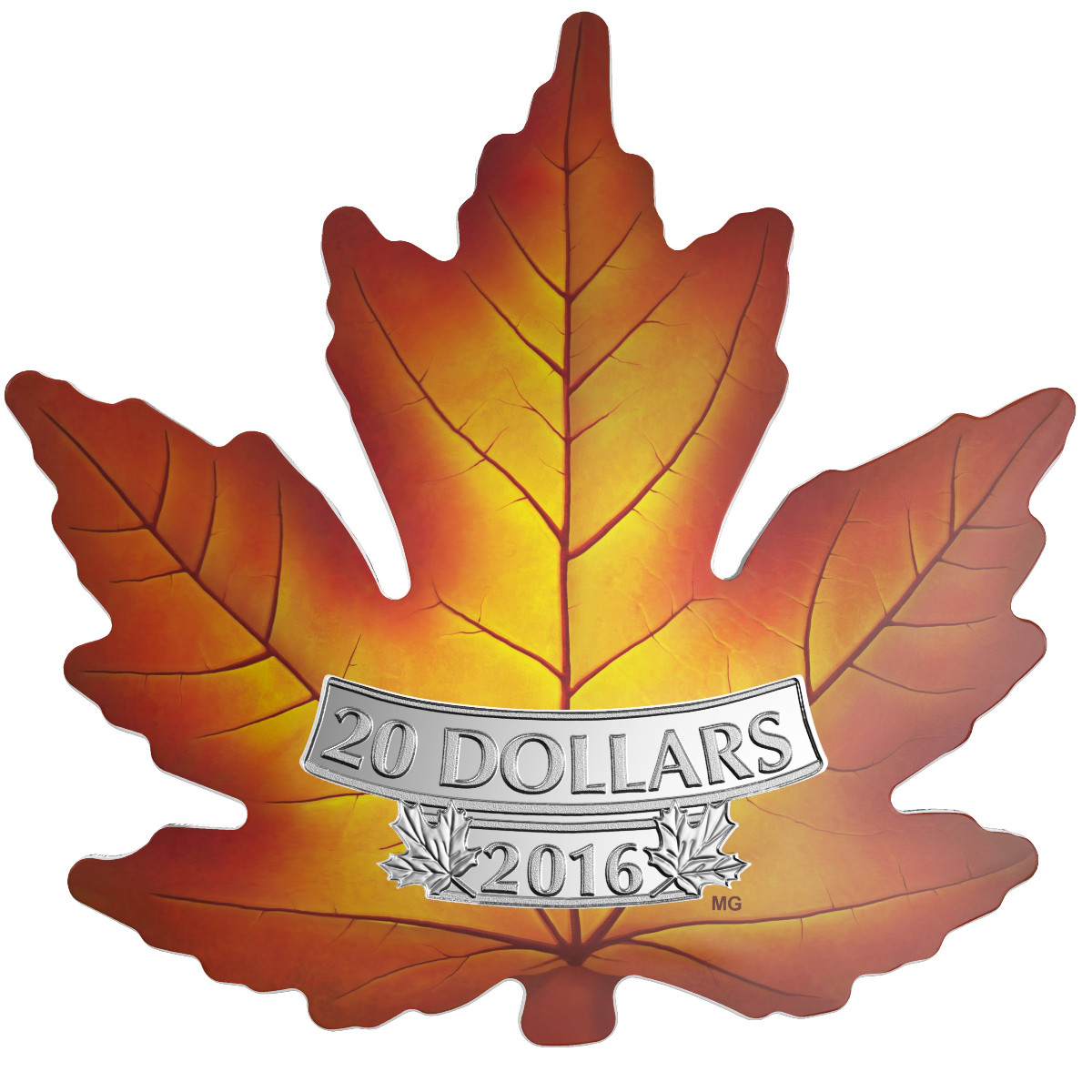 Stříbrná mince Maple Leaf 1 oz kolor