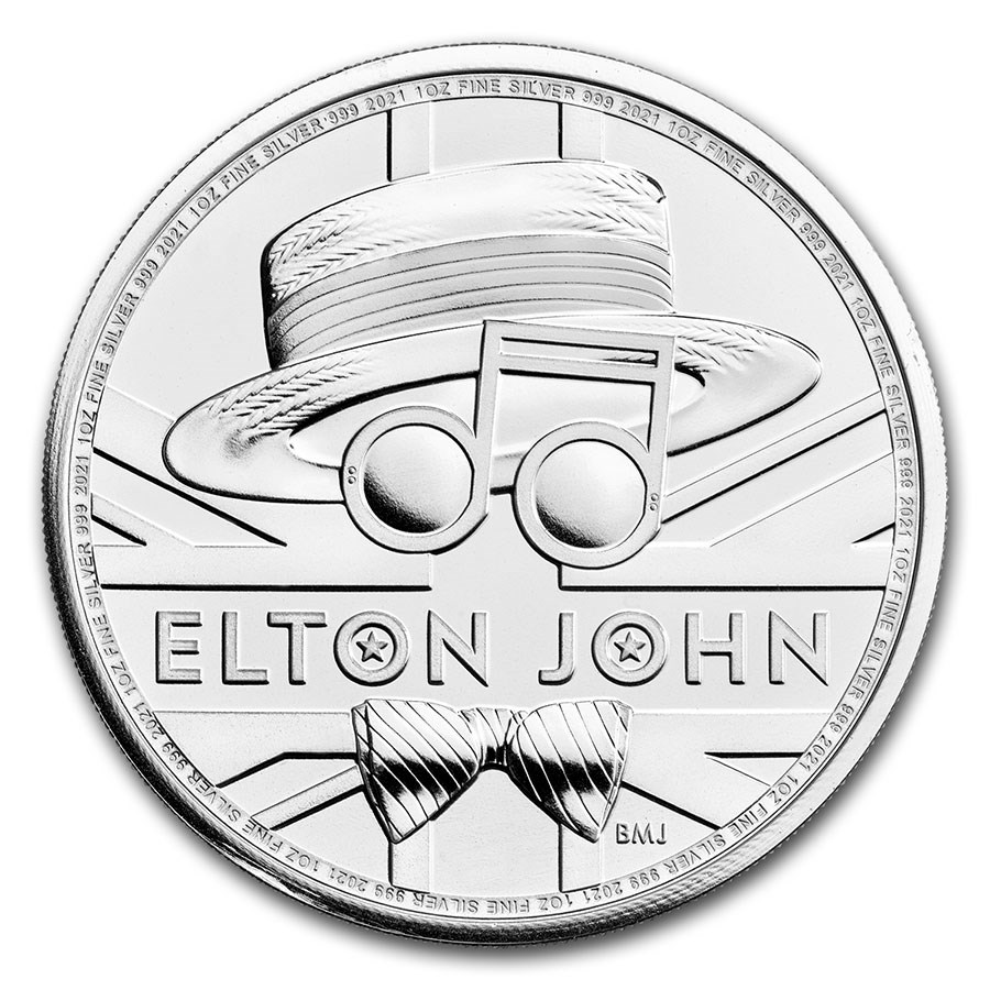 Stříbrná mince Hudební legendy - Elton John 1 oz BU 2021