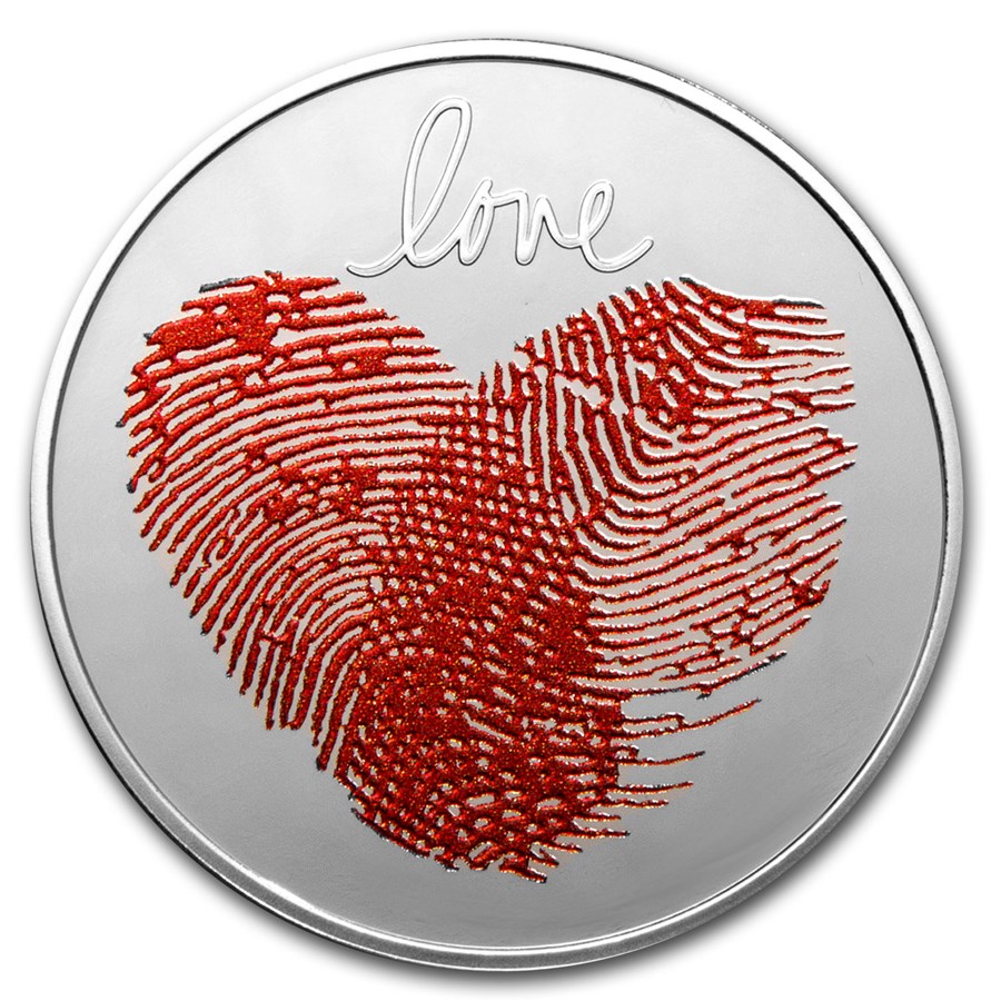 Stříbrná mince Love 1/2 oz proof 2021