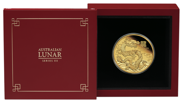 Zlatá mince Rok Draka 1 oz proof 2024 Lunární série III