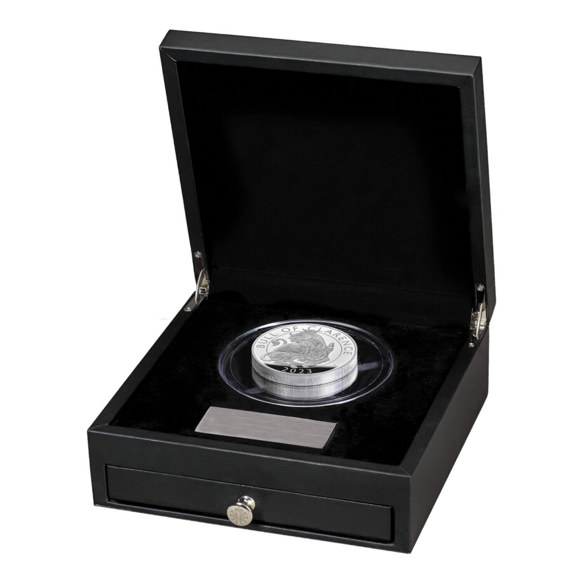 Stříbrná mince The Royal Tudor Beasts - Bull of Clarence 10 oz proof 2023