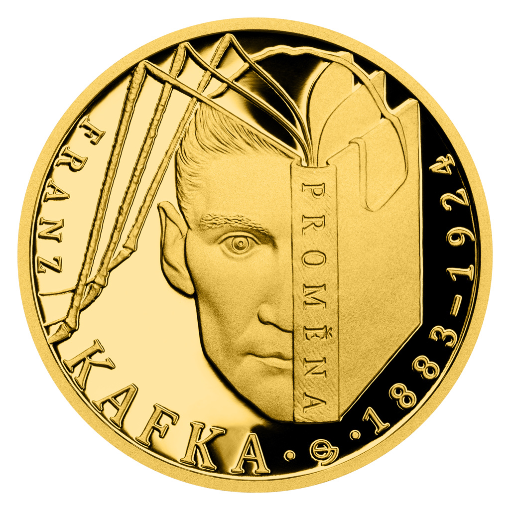 Zlatá mince Franz Kafka 1/2 oz proof
