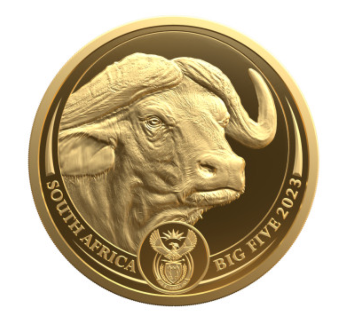 Zlatá mince Big Five Africa - Buvol 1/4 oz proof 2023