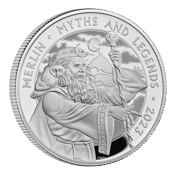 Stříbrná mince Merlin 1 oz proof 2023