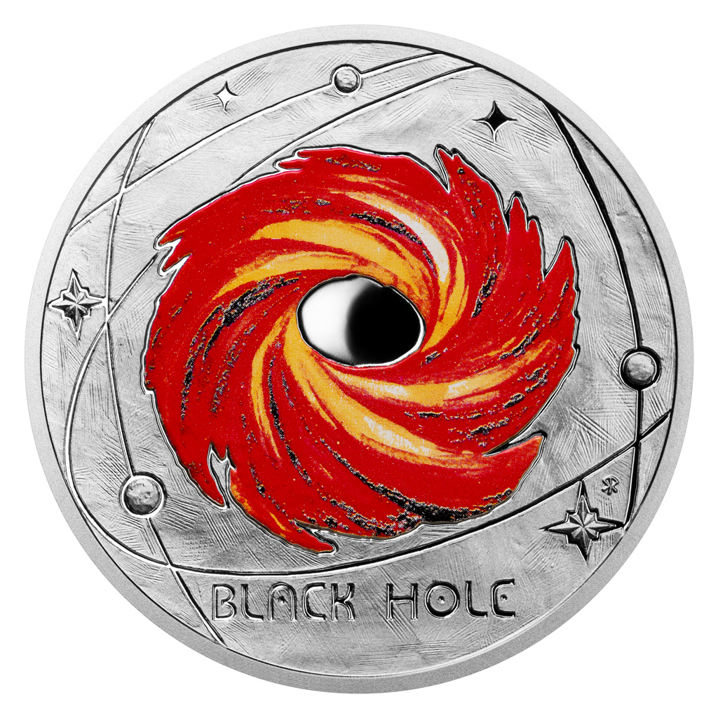 Stříbrná mince Mléčná dráha - Černá díra 1 oz proof 2023