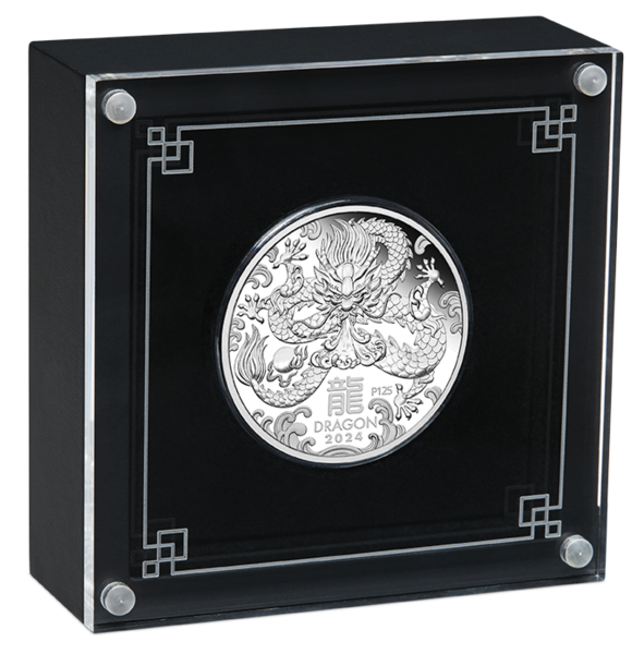 Stříbrná mince Rok Draka 1 oz proof 2024 Lunární série III