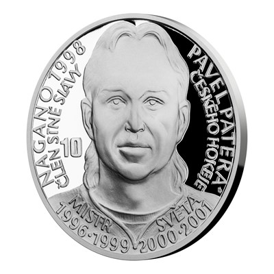 Stříbrná mince Legendy čs. hokeje Pavel Patera 29 g proof 2019