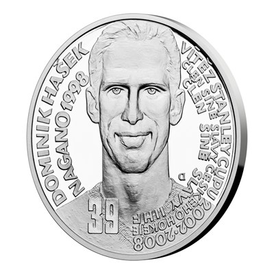 Stříbrná mince Legendy čs. hokeje Dominik Hašek 29 g proof 2019
