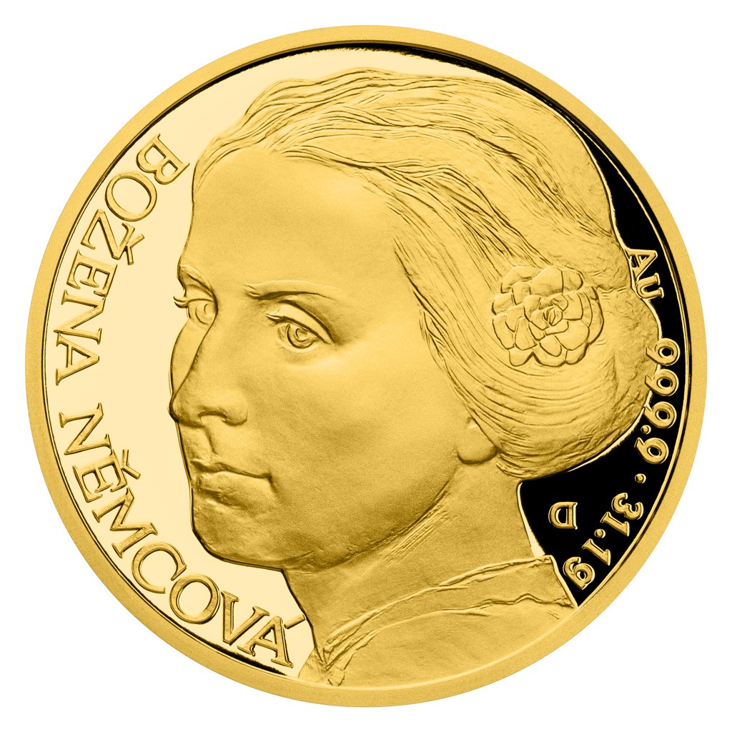 Zlatá mince Osudové ženy - Božena Němcová 1 oz proof