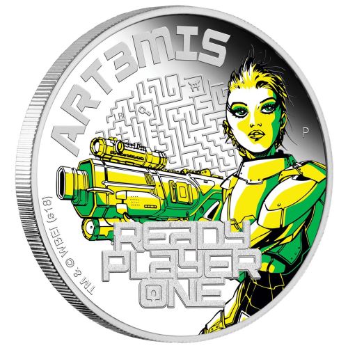 Stříbrná mince Ready Player One: Art3mis 1 oz proof 2018