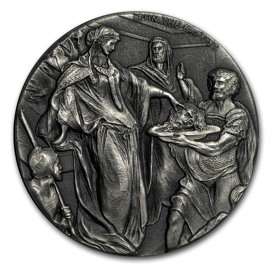 Stříbrná mince Biblická série Jan Křtitel 2 oz 2018