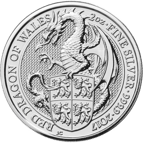 Stříbrná mince The Queen's Beasts Red Dragon 2 oz