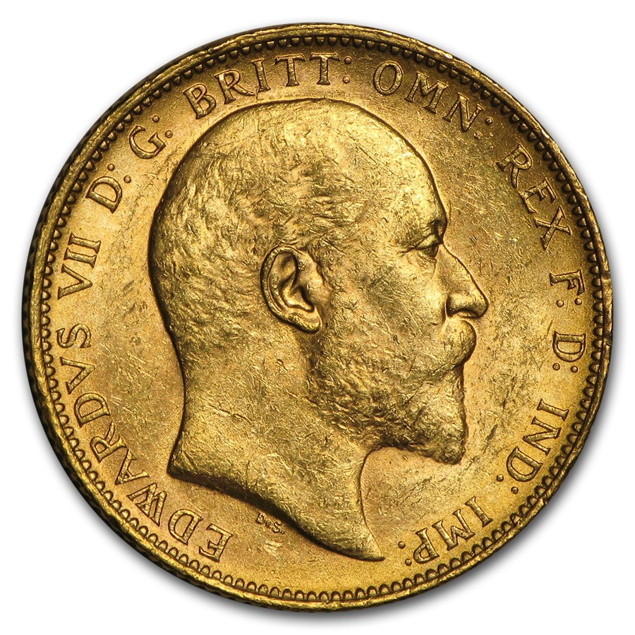 Zlatá mince Sovereign Edward VII BU 1902-1910-M Austrálie  