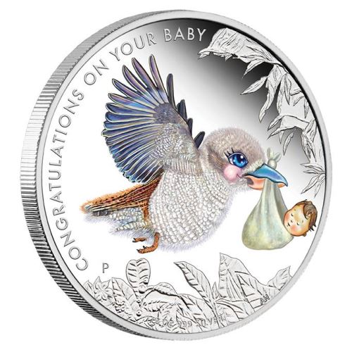 Stříbrná mince Gratulace novorozenci 1/2 oz proof 2017