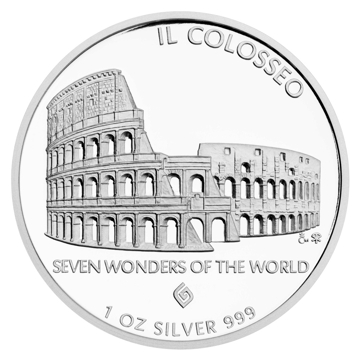 Stříbrná mince Il Colosseo 1oz proof 2015