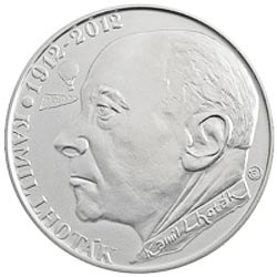 Stříbrná mince 100. výročí narození Kamila Lhotáka b.k.
