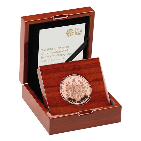 Zlatá mince Královna Alžběta II. 65. výročí korunovace 1 oz proof 2018