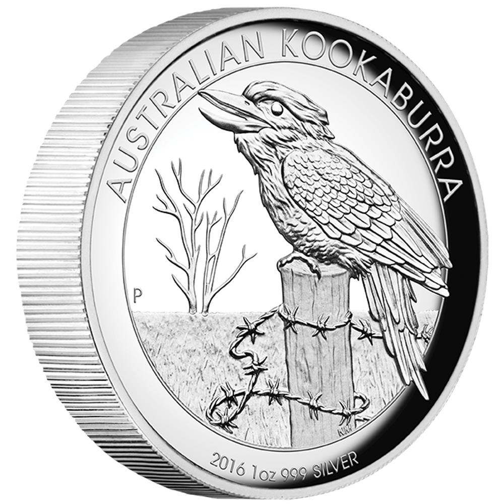 Stříbrná mince Australský kookaburra 1 oz proof vysoký reliéf
