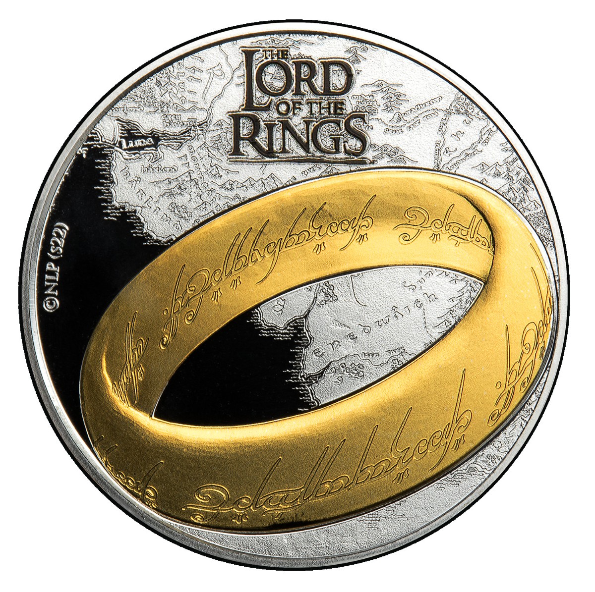 Lord of the Rings 1 oz, postříbřená, pozlacená 2022 - cupronickel mince