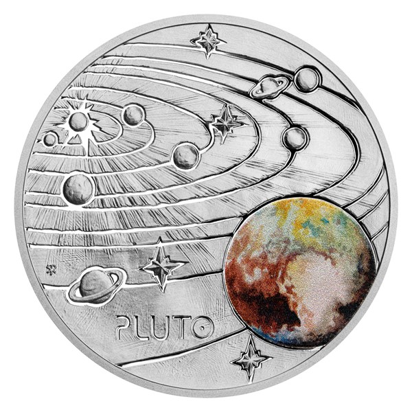 Stříbrná mince Mléčná dráha - Pluto 1 oz proof 2022