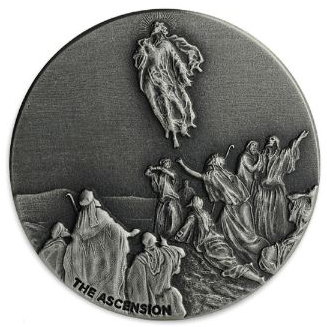 Stříbrná mince Biblická série Nanebevstoupení 2 Oz 2018