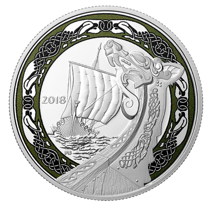 Stříbrná mince Vikingské lodě: Northern Fury 1 oz 2018