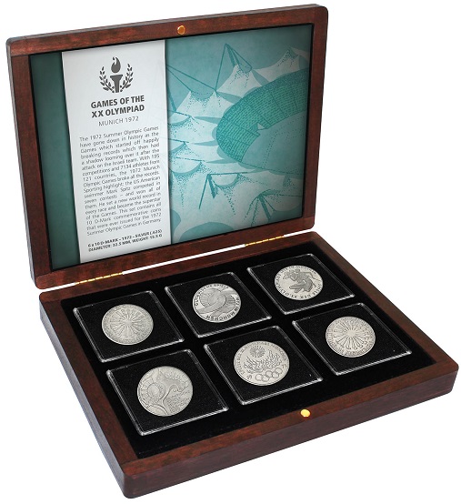 Sada stříbrných mincí Olympijské hry 1972
