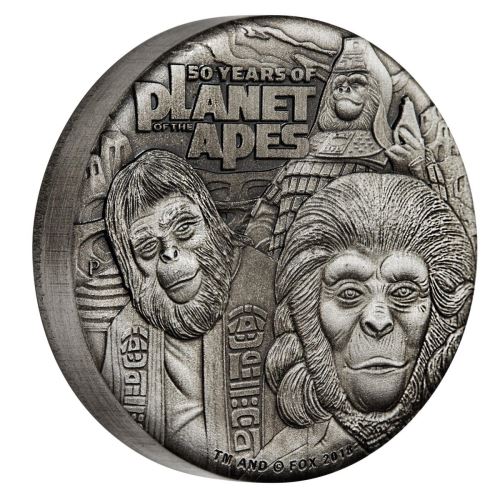 Stříbrná mince Planeta Opic 2 oz antique finish