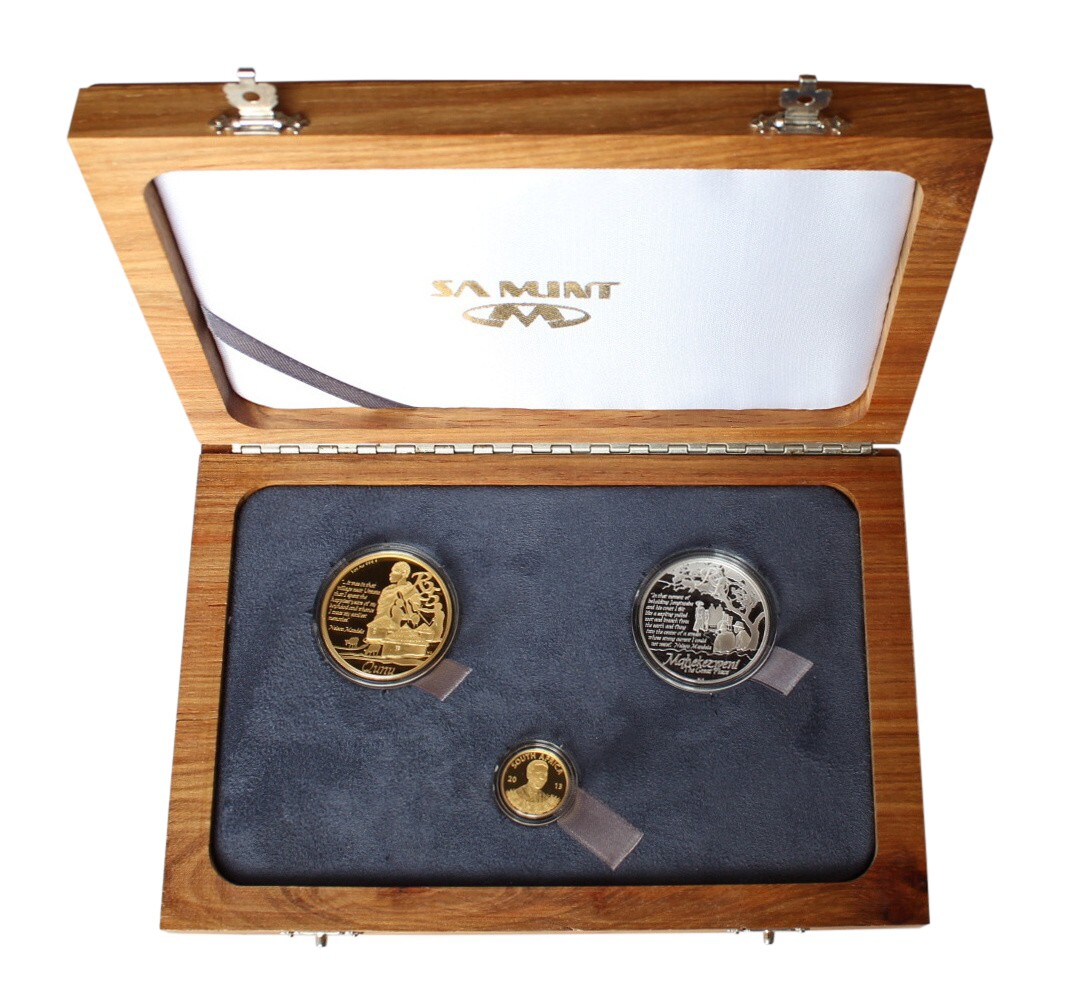 Zlatá mince Protea Prestige Set Nelson Mandela proof 1,1 oz 2013