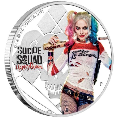 Stříbrná mince Sebevražedný oddíl Harley Quinn 1 oz proof 2019