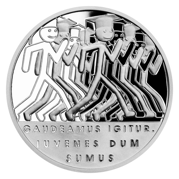 Stříbrná medaile Latinské citáty - Gaudeamus igitur 1 oz proof