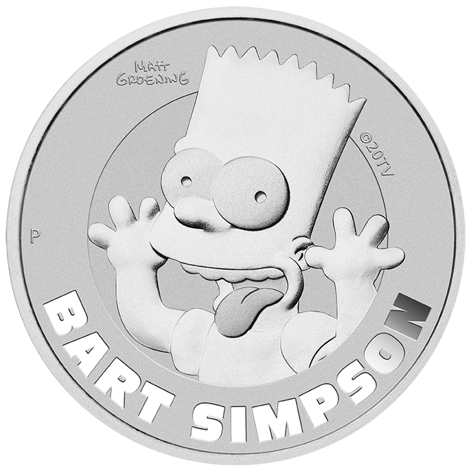 Stříbrná mince Bart Simpson 1 oz BU 2022