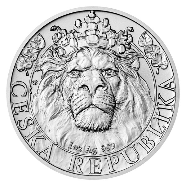 Stříbrná mince Český lev 1 oz b.k. 2022