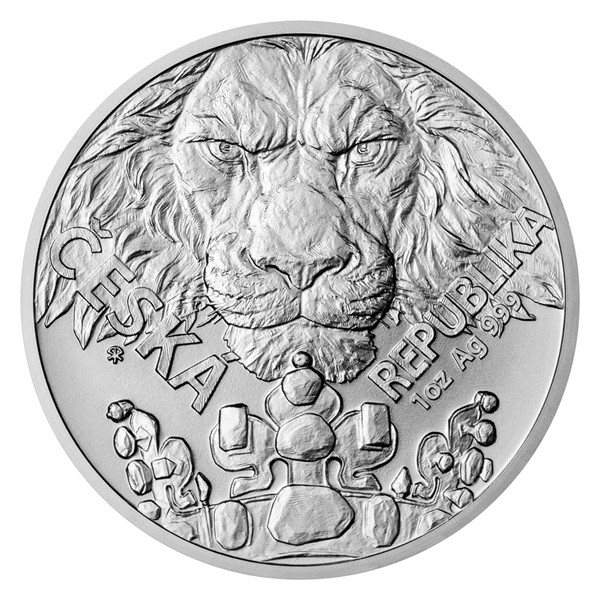 Stříbrná mince Český lev 1 oz b.k. 2023