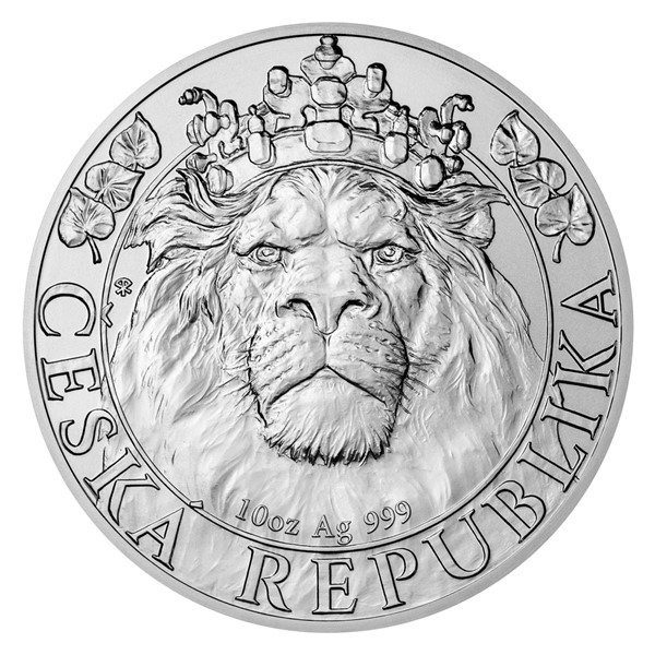 Stříbrná mince Český lev 10 oz b.k. 2022