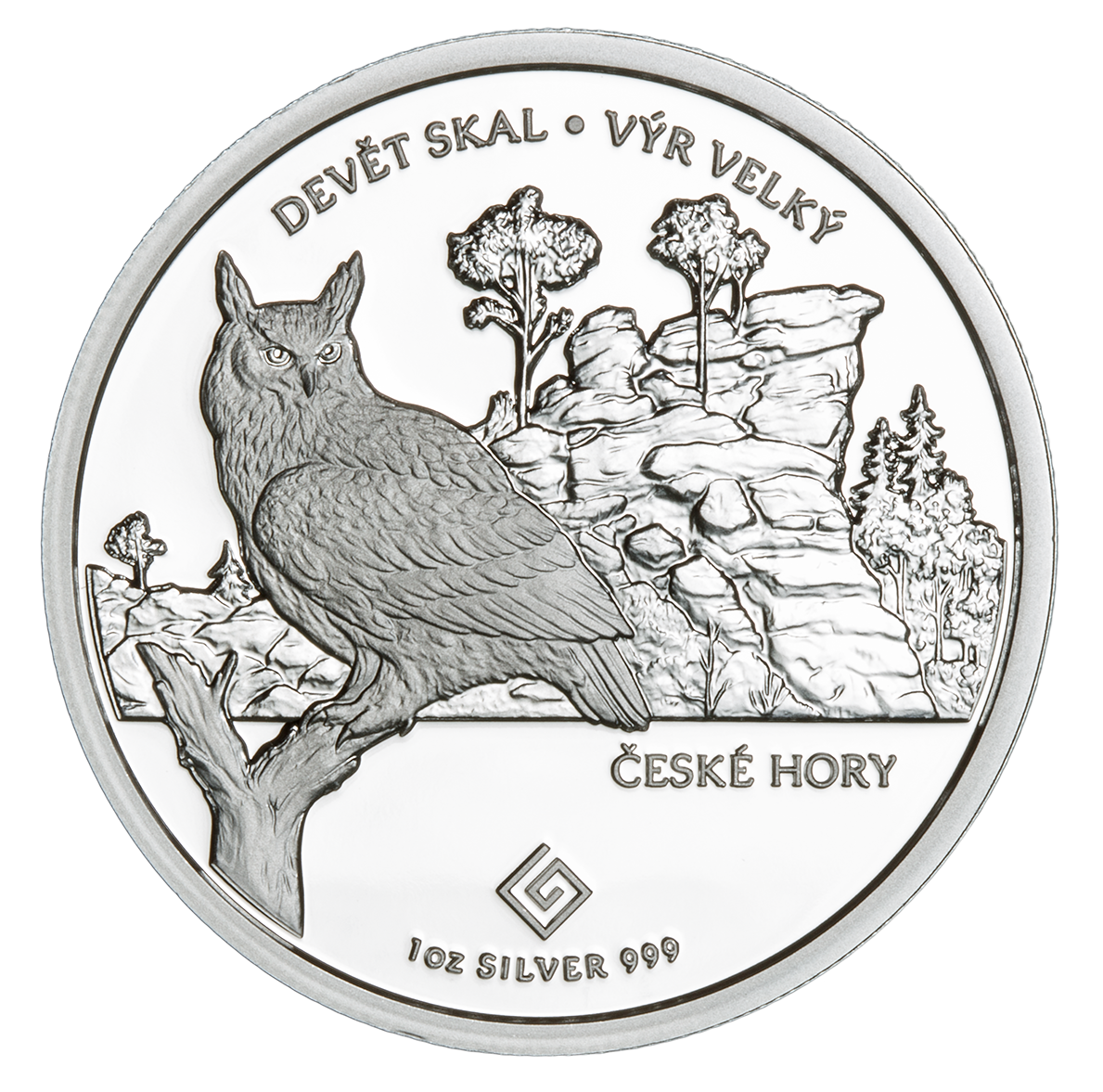 Stříbrná mince Devět skal 1 oz proof 2023