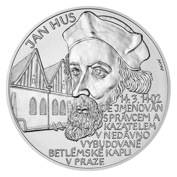 Stříbrná mince Jan Hus 1 kg b.k. 2022